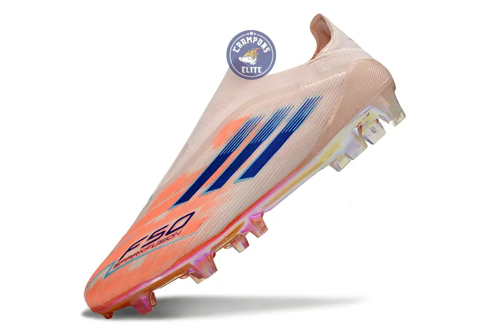 Image of F50 Elite Laceless FG - Beige/Orange/Bleu