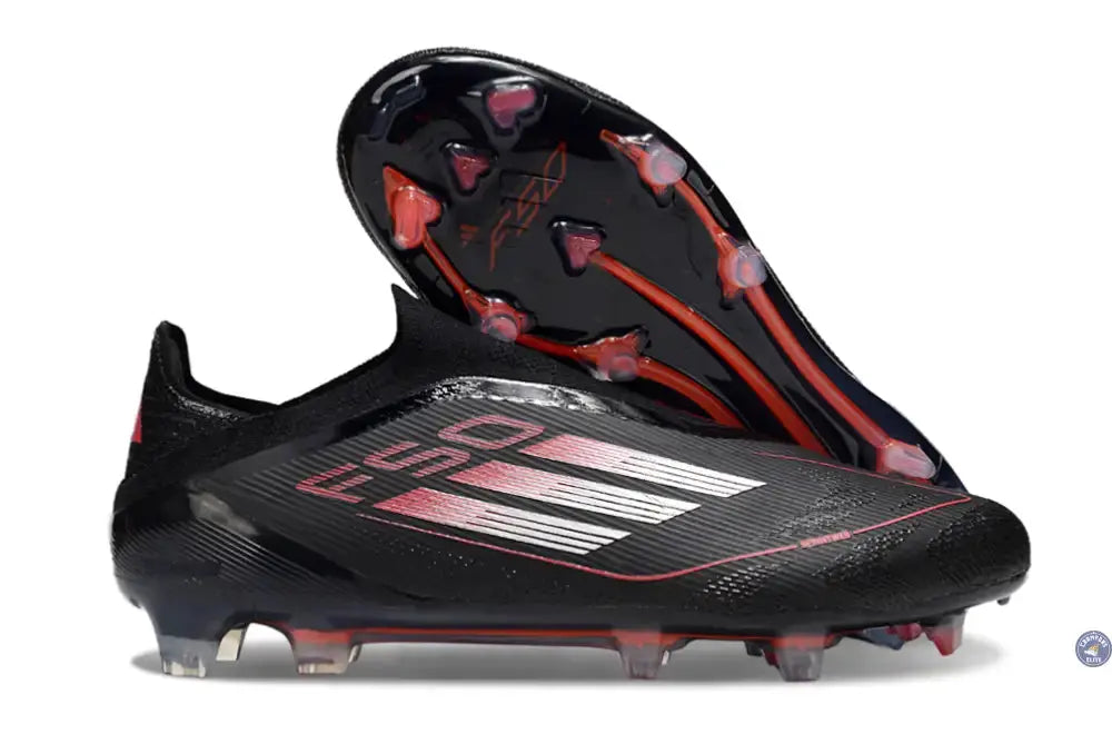 Image of F50 Elite Laceless FG Stealth Victory - Noir/Argenté/Lucid Red