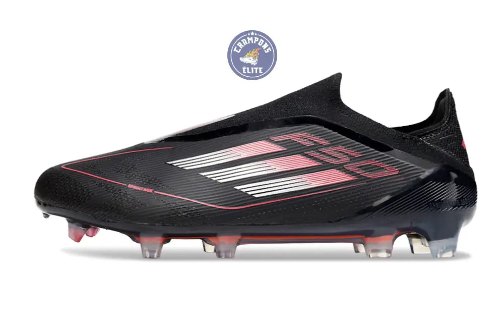 Image of F50 Elite Laceless FG Stealth Victory - Noir/Argenté/Lucid Red