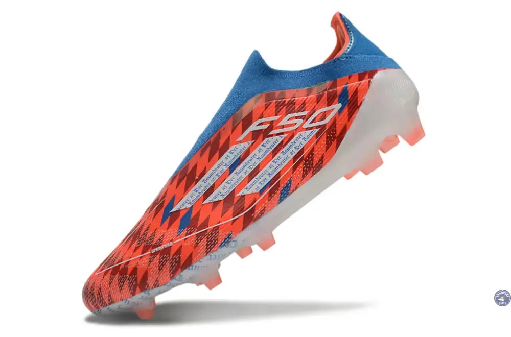 F50 Elite Laceless FG Thomas Müller Raumdeuter - Rouge/Blanc/Bleu ÉDITION LIMITÉE