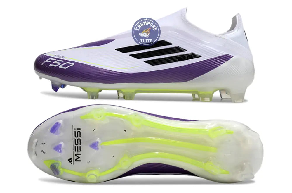 Image of F50 Elite Laceless FG Triunfo Estelar - Blanc/Noir/Violet