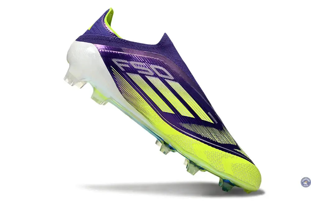 F50 Elite Laceless FG - Violet/Jaune Fluo/Gris