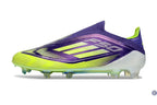F50 Elite Laceless FG - Violet/Jaune Fluo/Gris