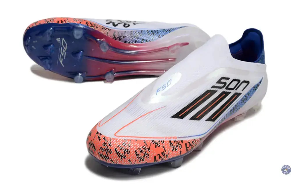 Image of F50 Elite Laceless FG x Heung Min Son - Blanc/Bleu/Rouge