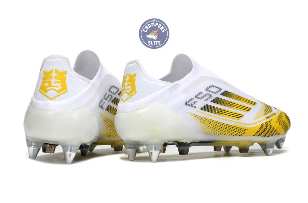 F50 Elite Laceless SG - Blanc/Jaune/Noir