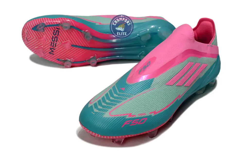 Image of F50 Elite Laceless La Vida Tropical FG - Bleu/Bleu Turquoise/Rose