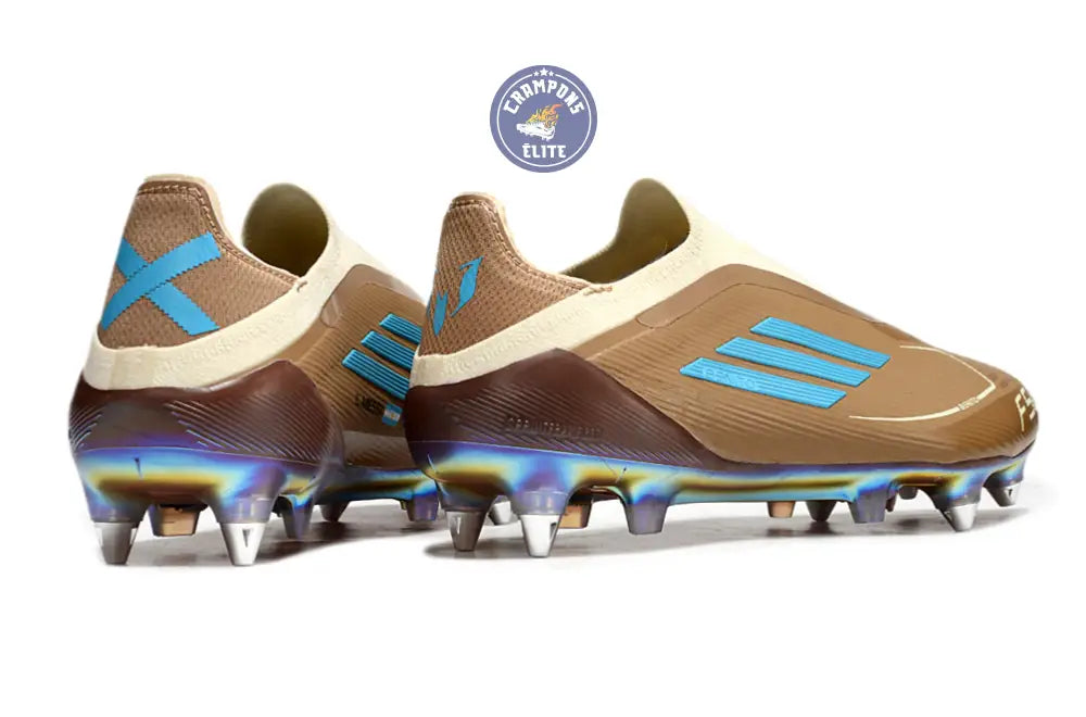 Image of F50 Elite Laceless Messi X Bad Bunny SG - Cardboard/Blanc/Turquoise ÉDITION LIMITÉE