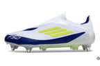 F50 Elite Laceless SG - Blanc/Bleu/Jaune Fluo