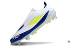 F50 Elite Laceless SG - Blanc/Bleu/Jaune Fluo