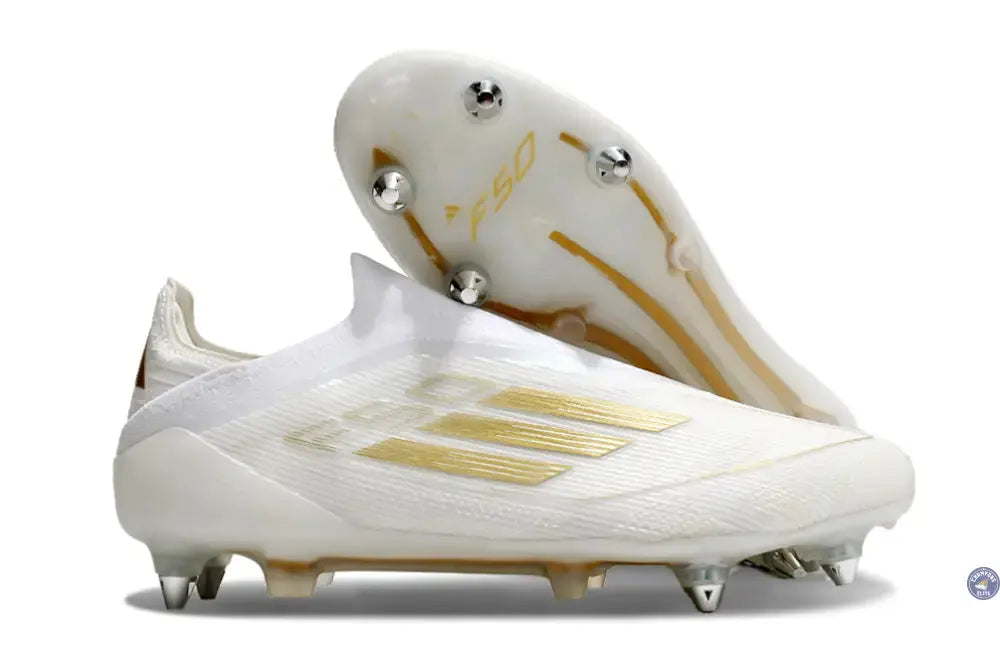 Image of F50 Elite Laceless SG - Blanc/Doré