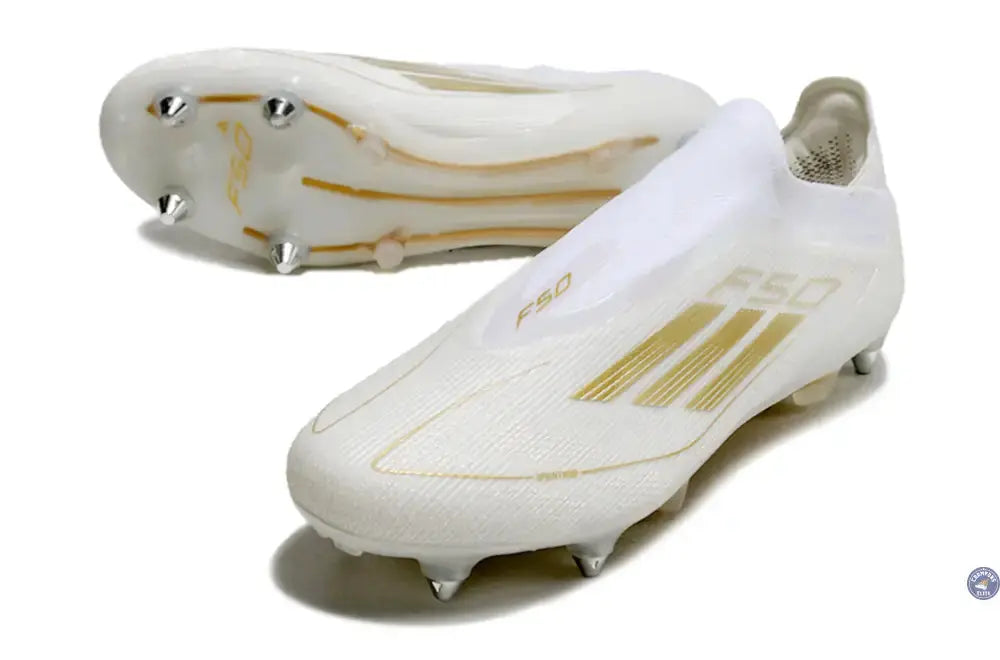 Image of F50 Elite Laceless SG - Blanc/Doré