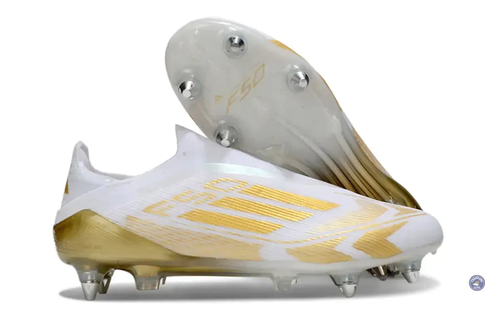 Image of F50 Elite Laceless SG - Blanc/Doré