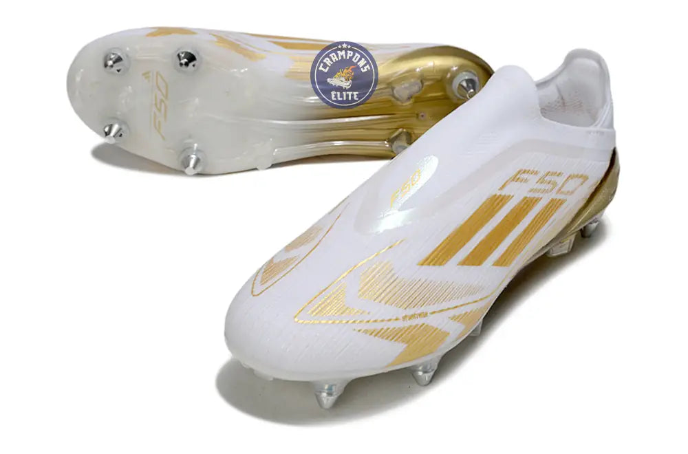 Image of F50 Elite Laceless SG - Blanc/Doré
