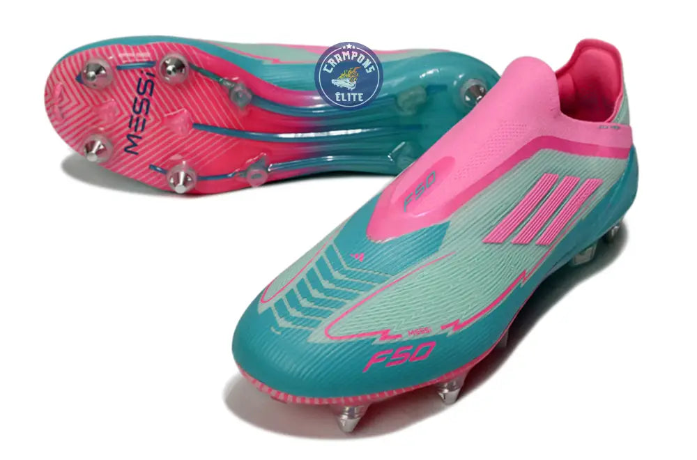 Image of F50 Elite Laceless SG - Bleu Turquoise/Bleu/Rose