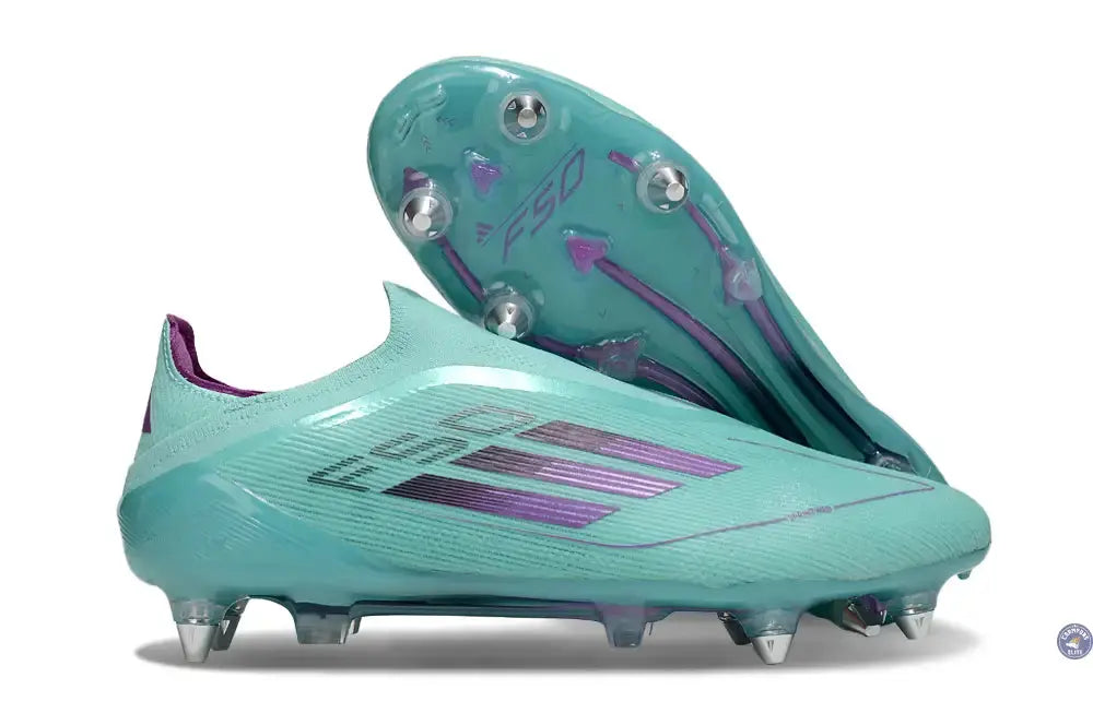 Image of F50 Elite Laceless SG - Bleu Turquoise/Violet