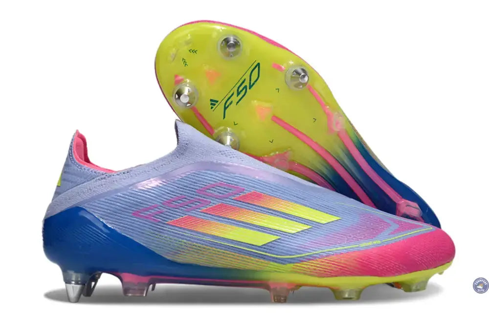 Image of F50 Elite Laceless SG Celestial Victory - Blue Fusion/Vert/Rose