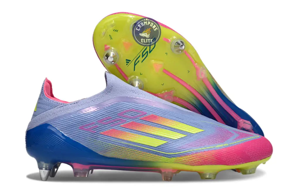 Image of F50 Elite Laceless SG Celestial Victory - Blue Fusion/Vert/Rose