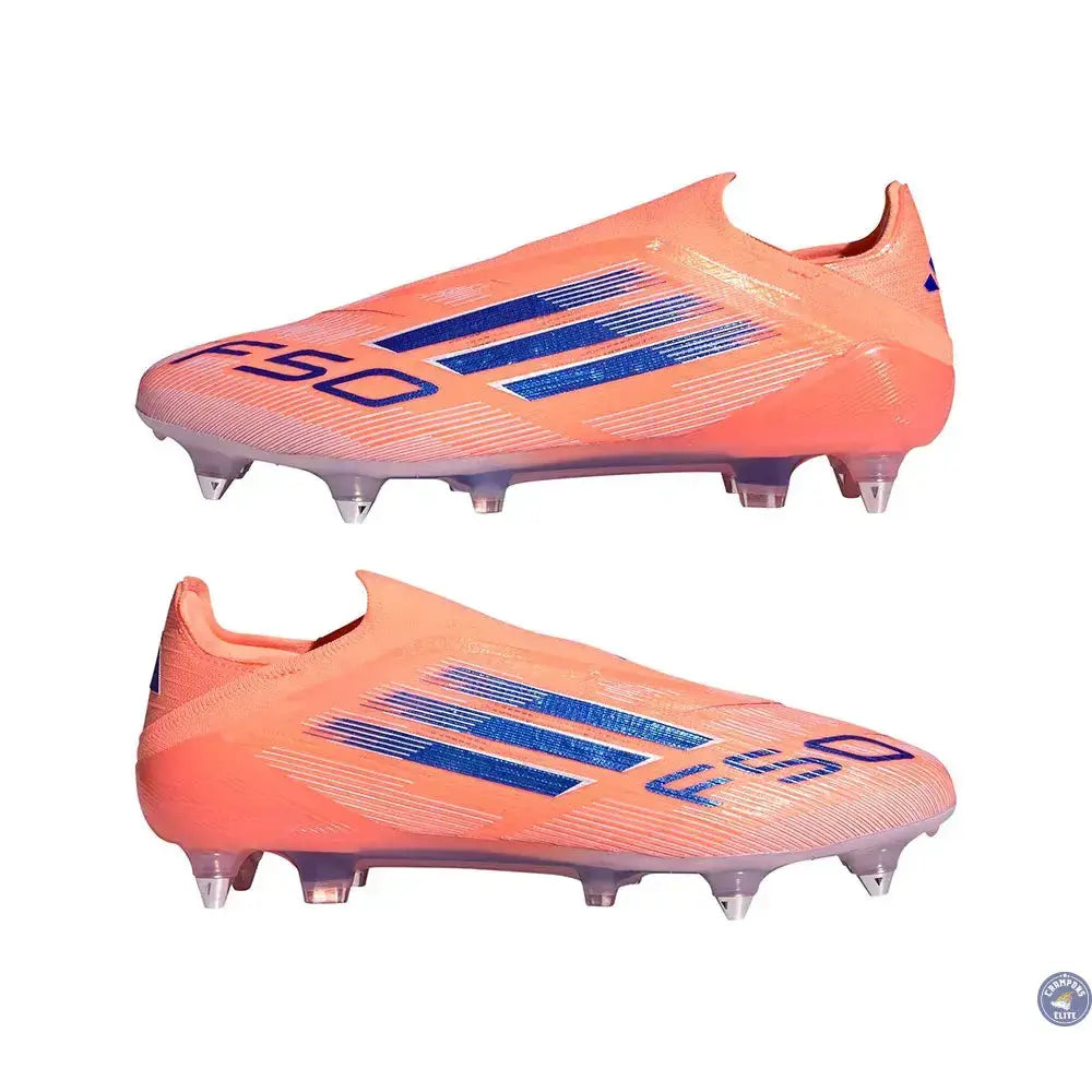 Image of F50 Elite Laceless SG Coral Blaze - Orange/Bleu SG