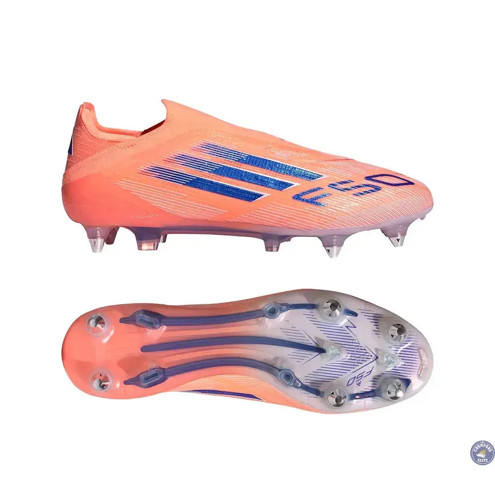Image of F50 Elite Laceless SG Coral Blaze - Orange/Bleu SG