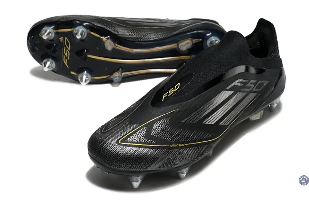 F50 Elite Laceless SG Dark Spark - Noir/Argenté/Doré