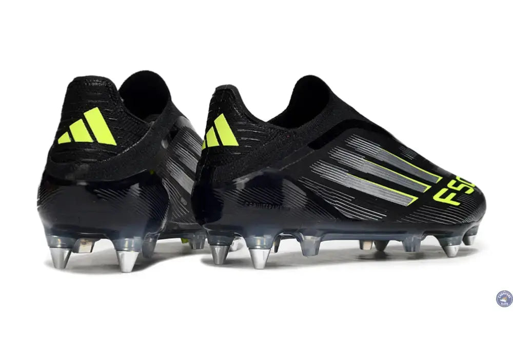 F50 Elite Laceless SG - Noir/Argenté/Jaune Fluo