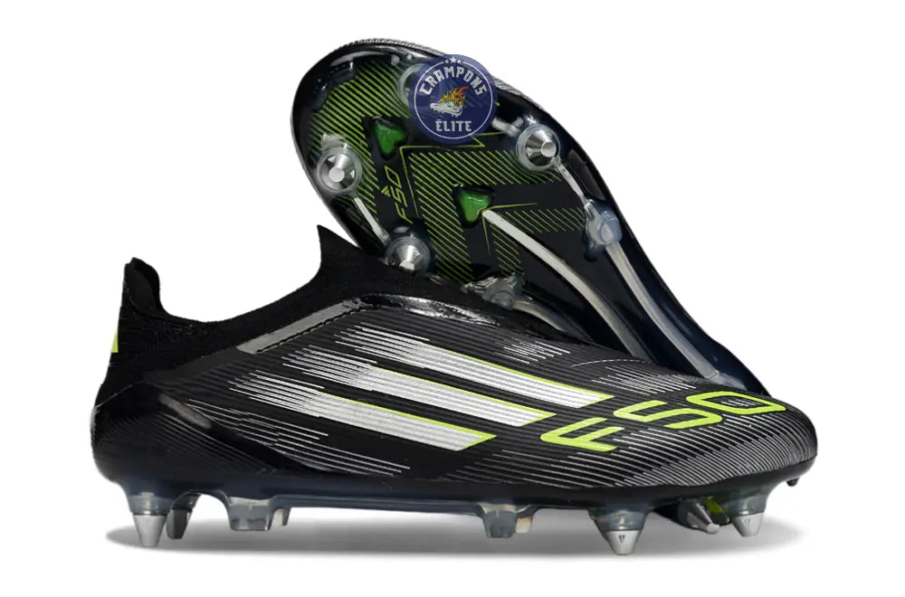 Image of F50 Elite Laceless SG - Noir/Argenté/Jaune Fluo