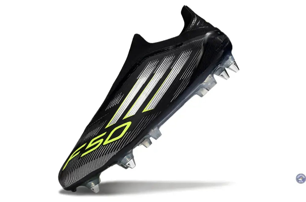 F50 Elite Laceless SG - Noir/Argenté/Jaune Fluo