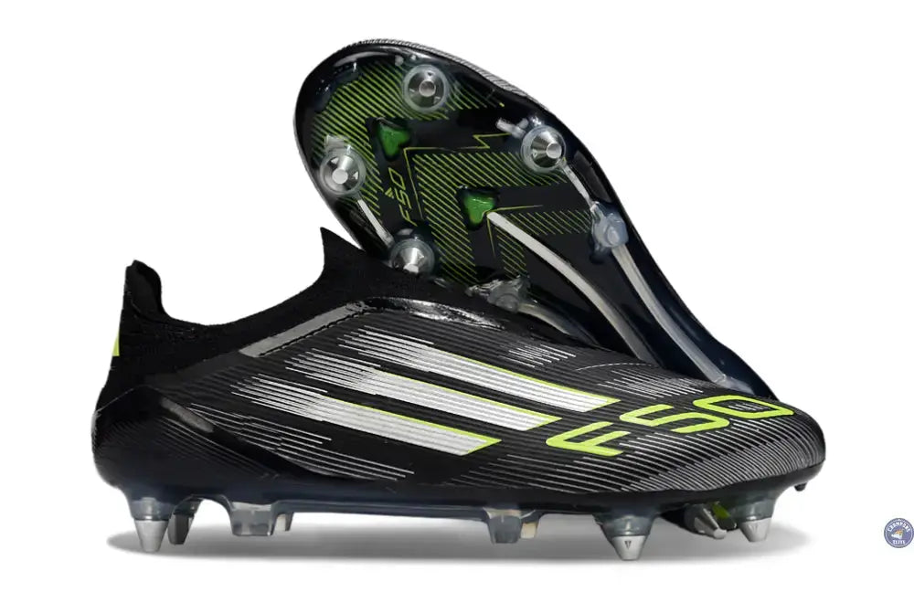 Image of F50 Elite Laceless SG - Noir/Argenté/Jaune Fluo
