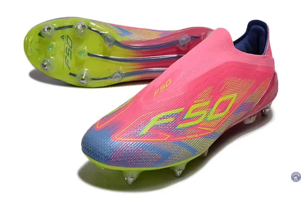 Image of F50 Elite Laceless SG Mystic Victory - Rose/Vert/Blue Fusion