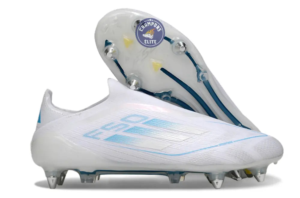 Image of F50 Elite Laceless SG Polar Victory - Blanc/Argenté/Bleu