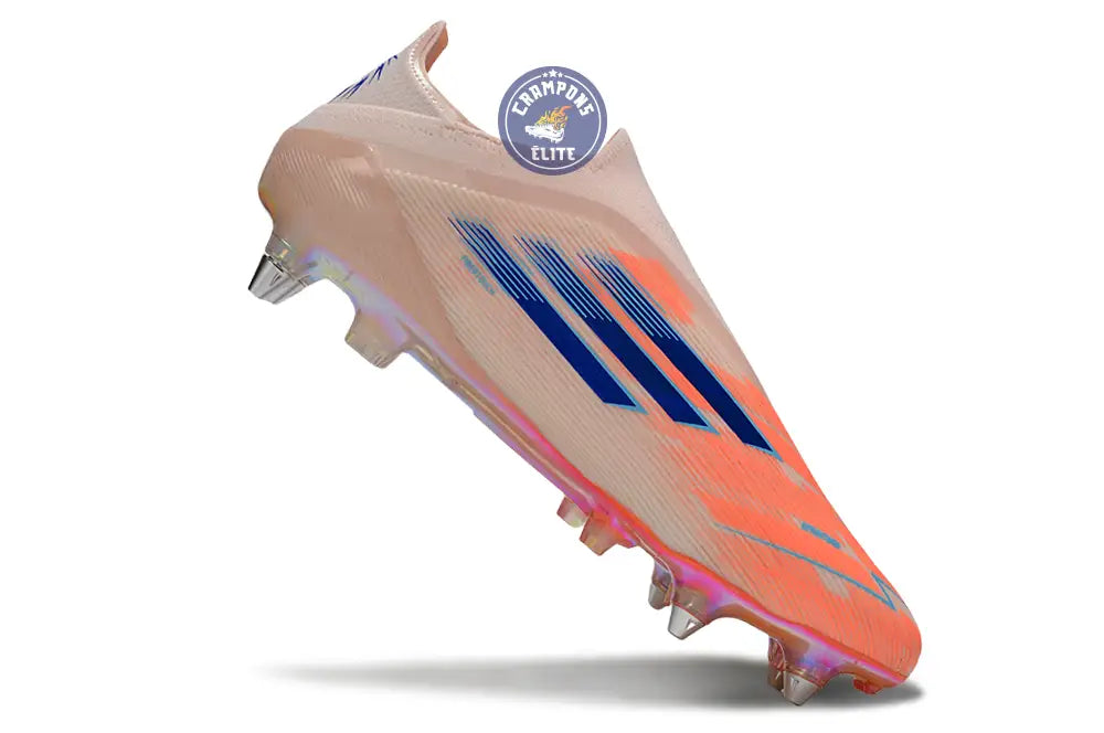 Image of F50 Elite Laceless SG - Beige/Orange/Bleu