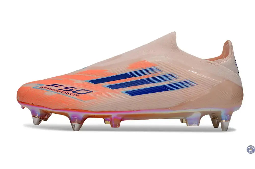 F50 Elite Laceless SG - Beige/Orange/Bleu