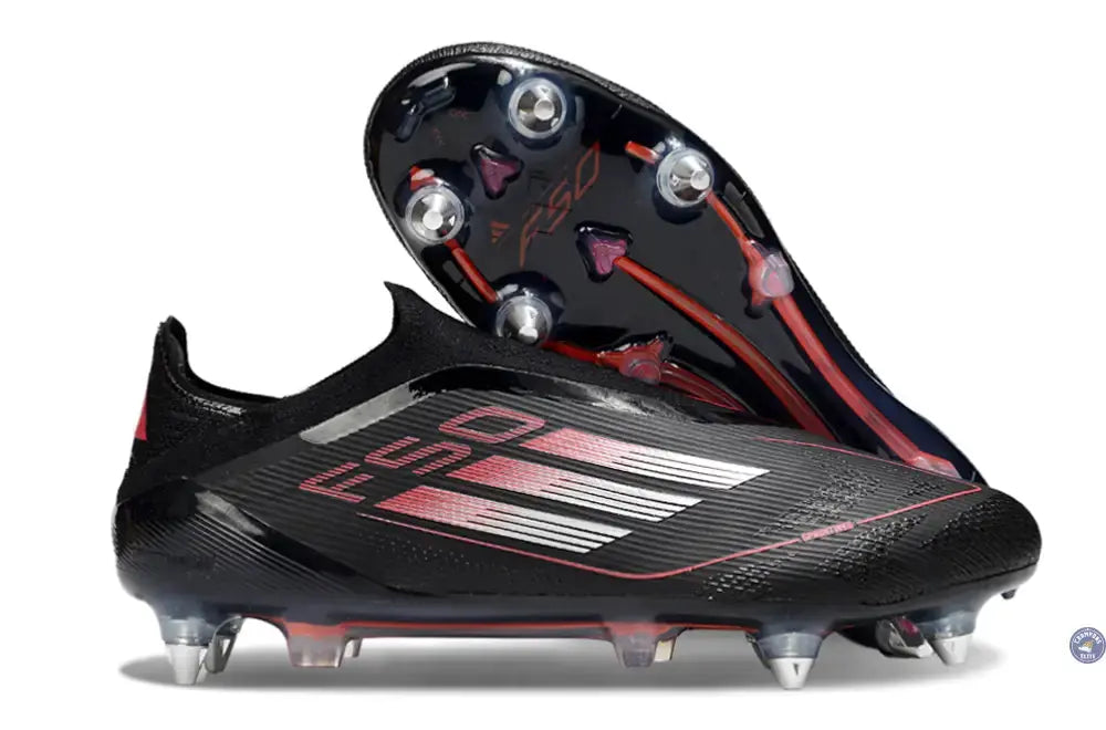 Image of F50 Elite Laceless SG Stealth Victory - Noir/Argenté/Lucid Red