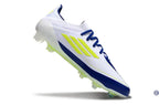 F50 Elite Lacets FG - Blanc/Bleu/Jaune Fluo