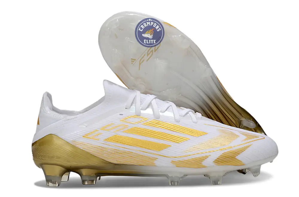 Image of F50 Elite Lacets FG - Blanc/Doré