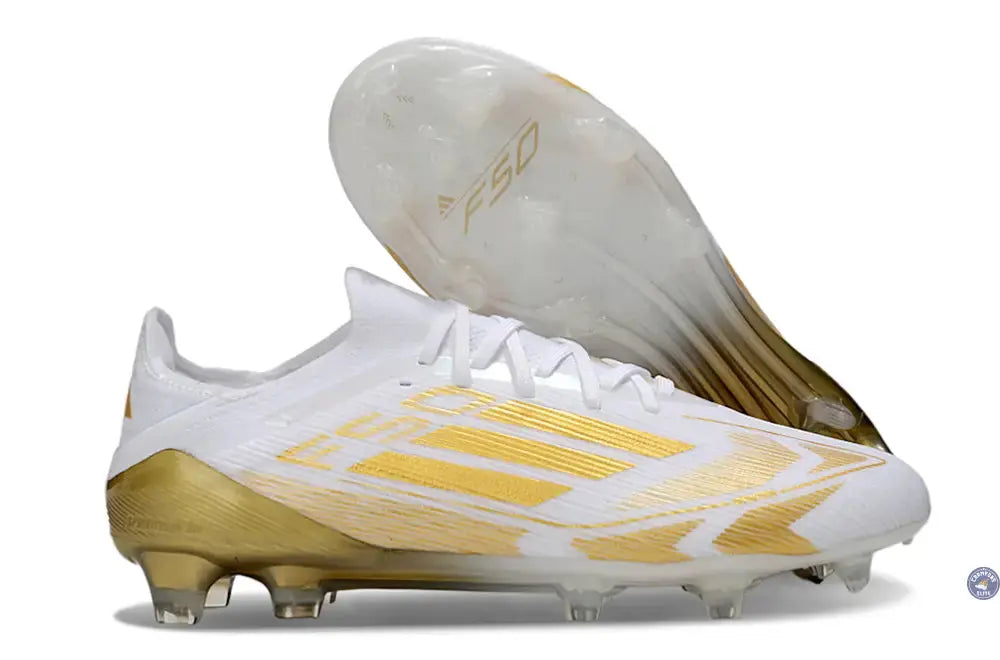 Image of F50 Elite Lacets FG - Blanc/Doré