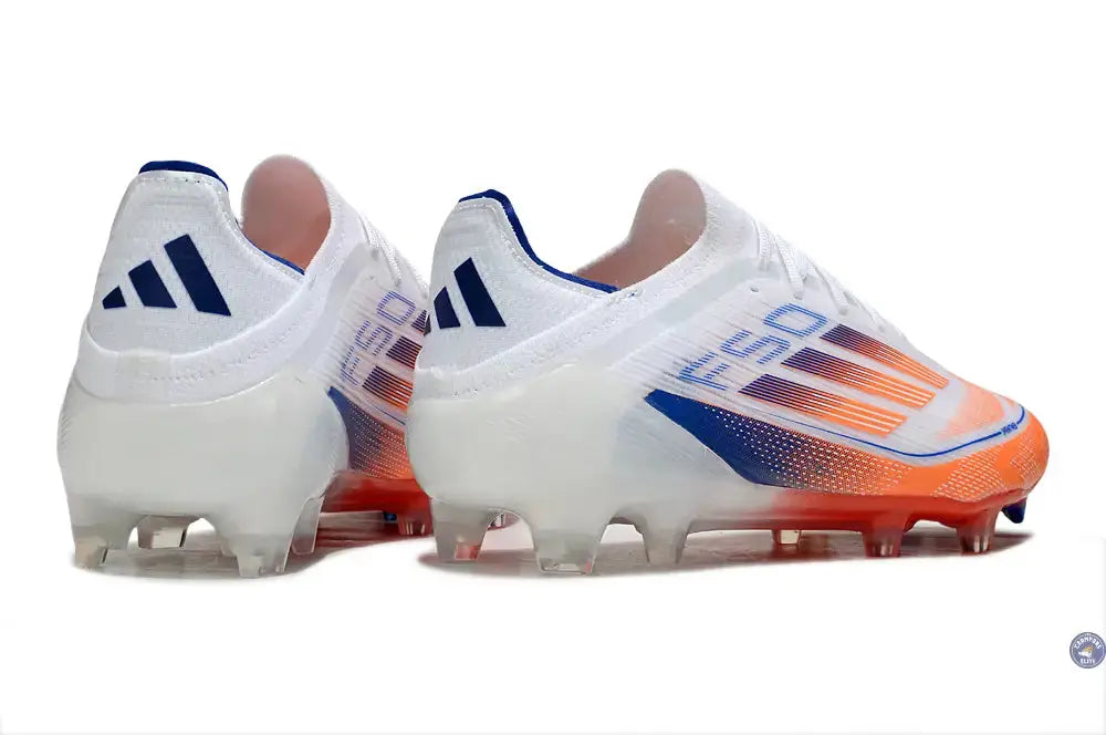 F50 Elite Lacets FG - Blanc/Orange/Bleu
