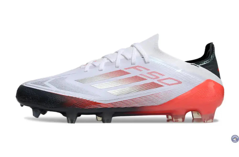 F50 Elite Lacets FG - Blanc/Rouge/Noir
