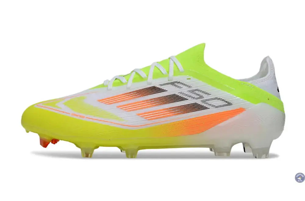 F50 Elite Lacets FG - Blanc/Vert/Jaune/Orange