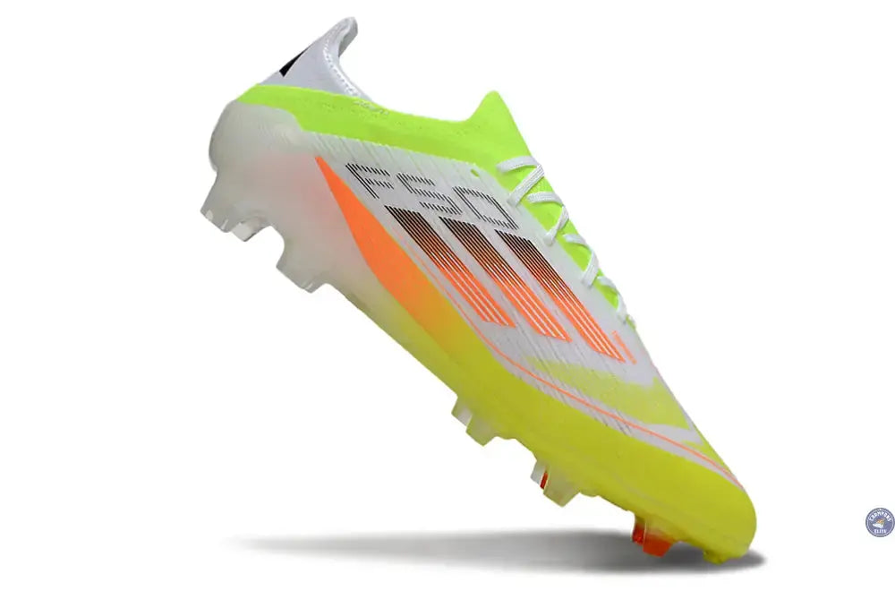 Image of F50 Elite Lacets FG - Blanc/Vert/Jaune/Orange