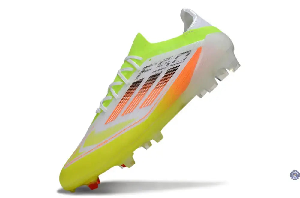 Image of F50 Elite Lacets FG - Blanc/Vert/Jaune/Orange