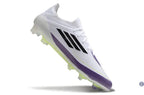 F50 Elite Lacets FG - Blanc/Violet/Jaune Fluo/Noir