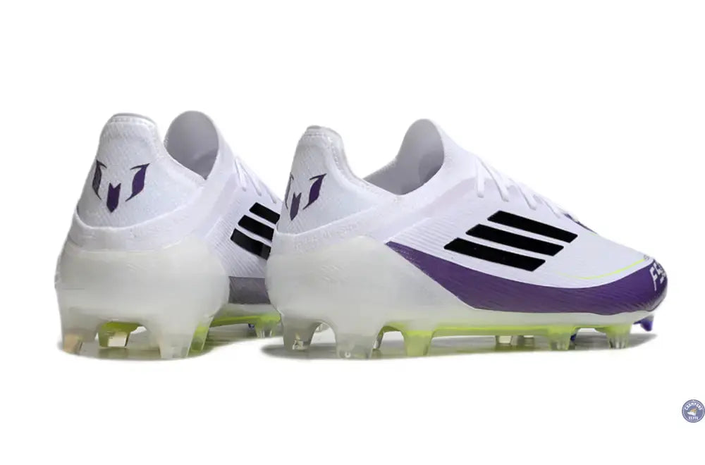 Image of F50 Elite Lacets FG - Blanc/Violet/Jaune Fluo/Noir