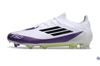 F50 Elite Lacets FG - Blanc/Violet/Jaune Fluo/Noir
