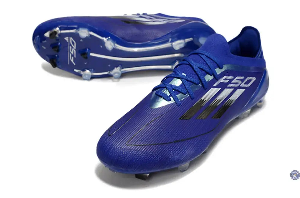 F50 Elite Lacets FG - Bleu/Noir/Argenté