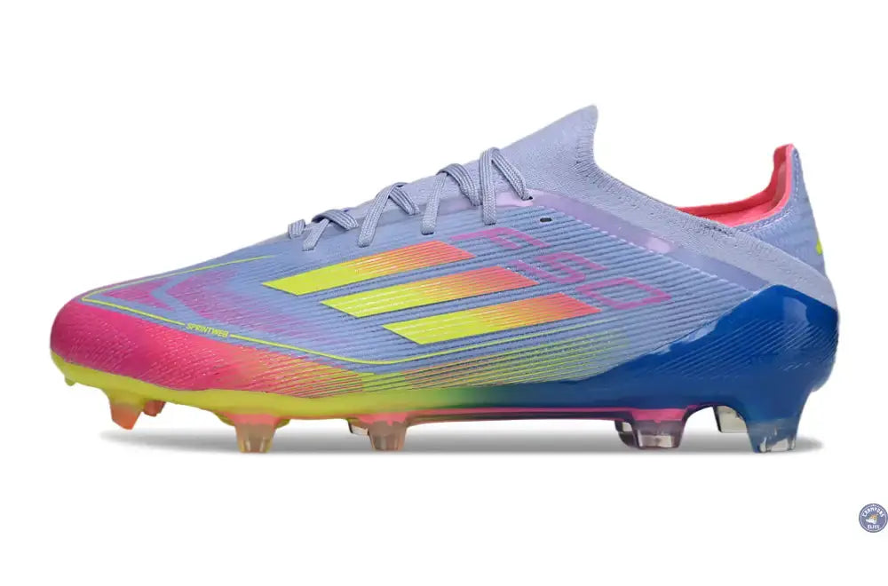 F50 Elite Lacets FG - Blue Fusion/Vert/Rose