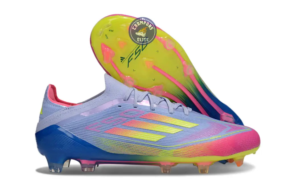 Image of F50 Elite Lacets FG - Blue Fusion/Vert/Rose
