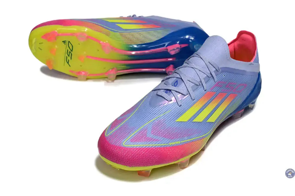 Image of F50 Elite Lacets FG - Blue Fusion/Vert/Rose