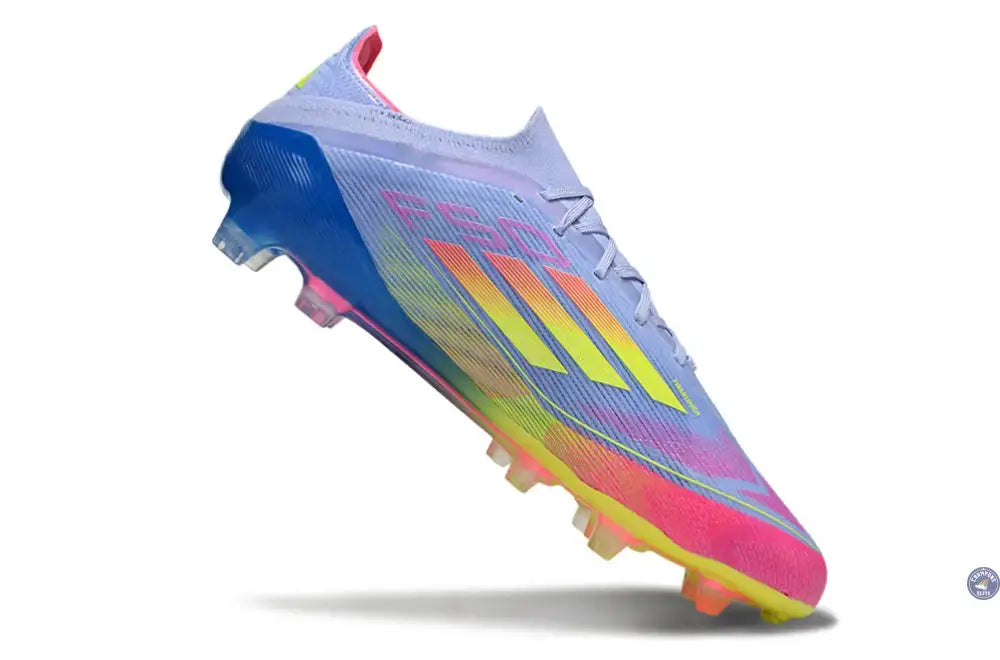 F50 Elite Lacets FG - Blue Fusion/Vert/Rose