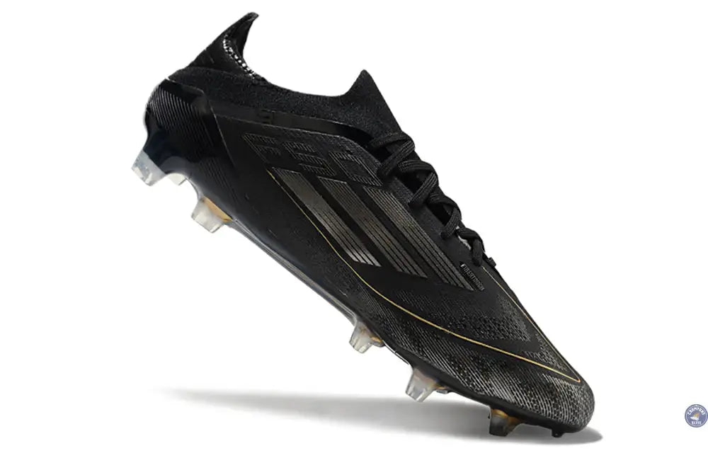 F50 Elite Lacets FG Dark Spark - Noir/Argenté/Doré